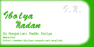 ibolya madan business card